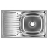 Chiuveta inox pentru blat 43.5x76 cm anticalcar cu preaplin FREDDO ERT-SN 9002D, dreapta